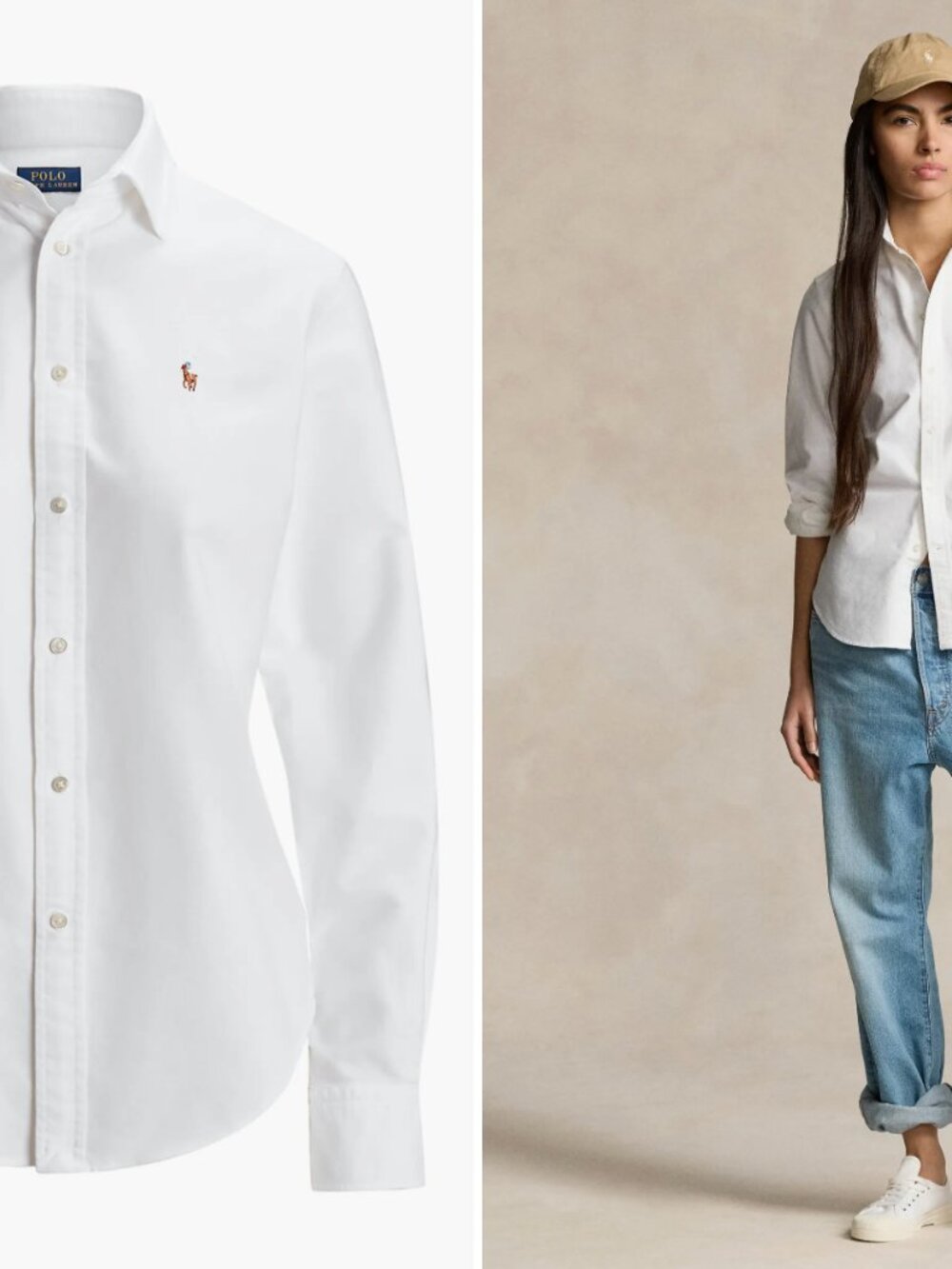 Polo Ralph Lauren Classic Fit Cotton Oxford Shirt in White | Size: Large - Picture 5 of 10
